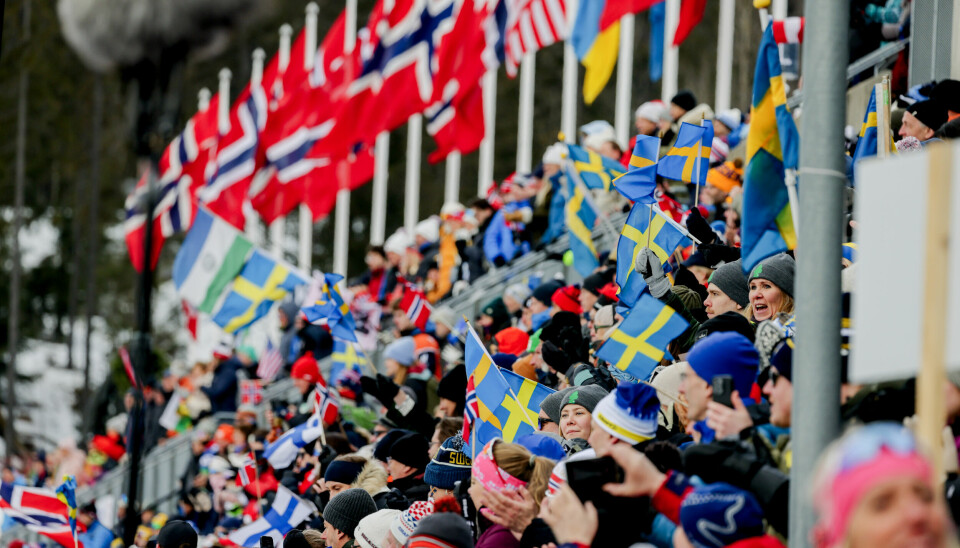 Oslo 20240309. Publikum under FIS verdenscup 50 km klassisk langrenn kvinner i Holmenkollen.Foto: Geir Olsen / NTB