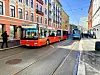 Buss for trikk uten strøm i Bogstadveien
