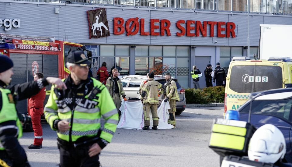 Oslo 20240322. En person er omkommet etter å ha blitt påkjørt av et vogntog på Bøler i Oslo fredag.