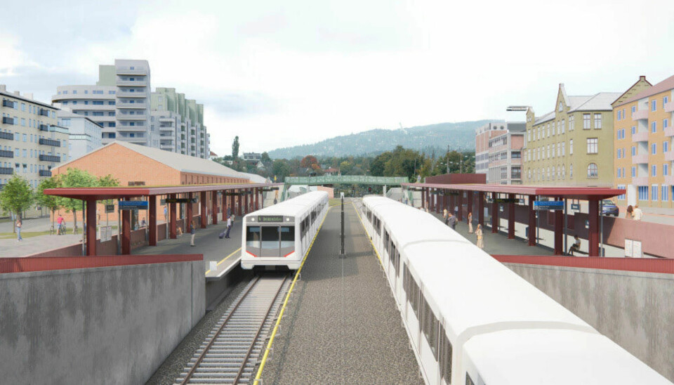 Oppgradert Majorstua stasjon får flere adkomster, større plattformer og en ny gangbru i vestenden av stasjonen.