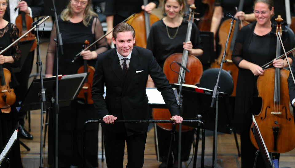 Oslo 20200819. Sjefdirigent Klaus Mäkelä under sesongåpningen for Oslo Filharmonien i Oslo konserthus.