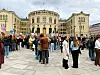 Demonstrasjon for samtykkelov foran Stortinget.