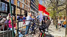 Bilder fra årets 1. mai-arrangement ved Youngstorget