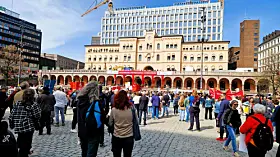Bilder fra årets 1. mai-arrangement ved Youngstorget