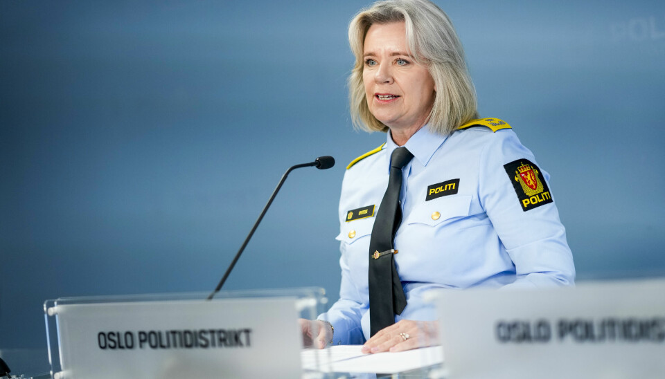 Oslo 20240429. Oslo politidistrikt, Ida Melbo Øystese under presseorienteringen om den målrettede innsatsen i prioriterte områder.