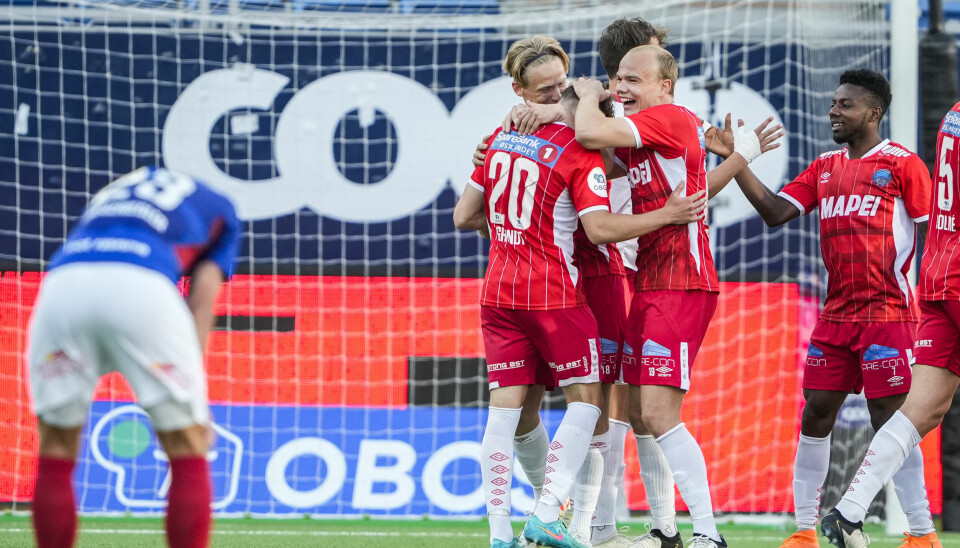 Oslo 20240516. 1. divisjonskampen i fotball mellom Vålerenga og Kongssvinger på Intility Arena.