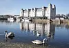 Oslo 20180418.Langkaia fotografert fra Operahuset med S/S Vega liggende til kai.Foto: Terje Pedersen / NTB