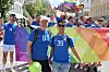 Mark Gerald Lagamia (29) i Pride-paraden 2024. Foto: Johannes Hellstrand Frøshaug