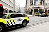 Oslo 20240803. Politiet i Oslo har fått mange nødanrop angående en person i besittelse av kniv. En person fremstår knivstukket.Foto: Tor Erik Schrøder / NTB