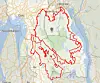 Kart over Østmarka Illustrasjon: Wikimedia