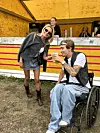Morten Marius Skau i rullestol på Øya-festivalen