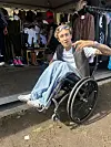 Morten Marius Skau i rullestol på Øya-festivalen