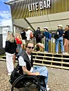 Morten Marius Skau i rullestol på Øya-festivalen
