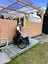 Morten Marius Skau i rullestol på Øya-festivalen