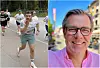 Løper gir slengkyss til fotograf i Oslo Maraton. Foto: Vegard Velle Til h. Øystein Aurlien bylivsutvikler og osloentusiast Foto: Privat