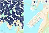Til v. kan det se ut som Oslo flommer over av HC-parkering. Til h. kan du imidlertid se at på Sørenga finnes det ikke en eneste HC-plass. Skjermdump fra Oslo kommune