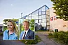 Hilde Helland og Bjørgulv Vinje Borgundvaag på bilde av Lofsrud skole.