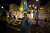 Trosset den mørke novemberkvelden for å støtte Ukraina. Foto: Sumitra Sarkar