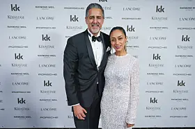Oslo 20241126. Abid Raja og Nadia Anser ankommer rød løper på Grand Hotel hvor kjendiser ankommer.