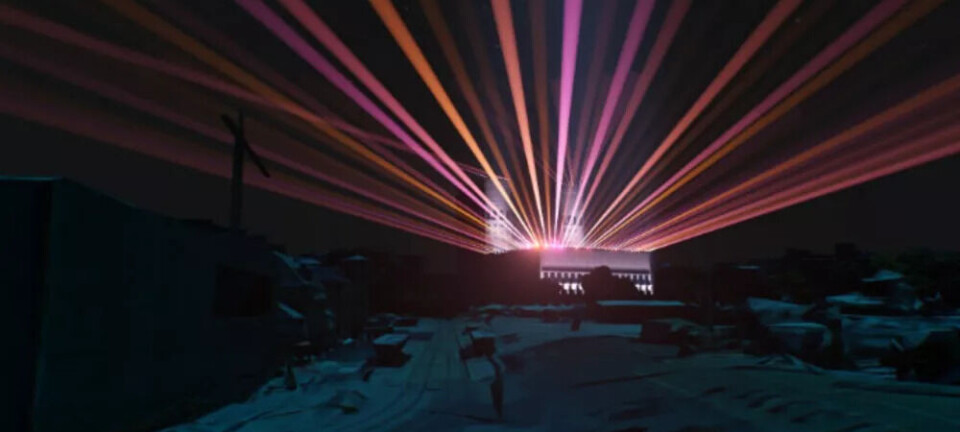 Varsler snø og dårlig sikt før storslagent lasershow nyttårsaften. Alt mandag kan du få en smakebit av showet