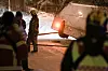 Oslo 20241231. Nødetatene er på stedet etter buss med turister har kjørt av veien i Kongsveien ved Grønlia.Foto: Jonas Been Henriksen / NTB