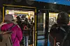 Oslo 20250107. Fulle trikker da bussene ikke gikk, da det første store snøfallet kom med med opptil 50 centimeter snø på enkelte steder.