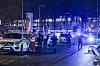 Oslo 20250206. Skudd skal ha blitt avfyrt da en person ble ranet i et parkeringshus på Tjuvholmen i Oslo torsdag kveld. Politiet er på stedet med flere mannskaper.