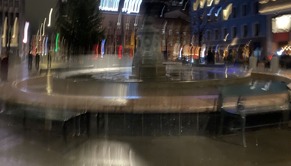 Det oppsto kaotiske tilstander ved Youngstorget natt til søndag. Her fra området ved en tidligere anledning.