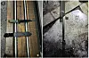 Kniv og machete funnet etter slagsmålet mellom mindreårige ungdommer ved Godlia T-banestasjon tirsdag kveld. Foto: Politiet
