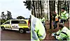 Oslo 20121119. Skogsområdet ved Sognsvann i Oslo der en del romfolk har bodd siden sommeren, ble mandag ryddet av politiet og folk fra Oslo kommune. Foto: Håkon Mosvold Larsen / NTB