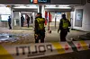 Oslo 20250317. Nødetatene er på Stovner T-banestasjon etter melding om at en person er skutt, skal være alvorlig skadd og er kjørt til sykehus.Foto: Terje Pedersen / NTB