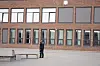 Oslo 20250409. Ingen er skadet etter at et tak raste på Hellerud videregående skole onsdag.