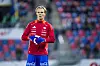 Oslo 20241006. Vålerengas keeper Magnus Smelhus Sjøeng før kvartfinalen i NM i fotball mellom Vålerenga og Fredrikstad på Intility Arena.