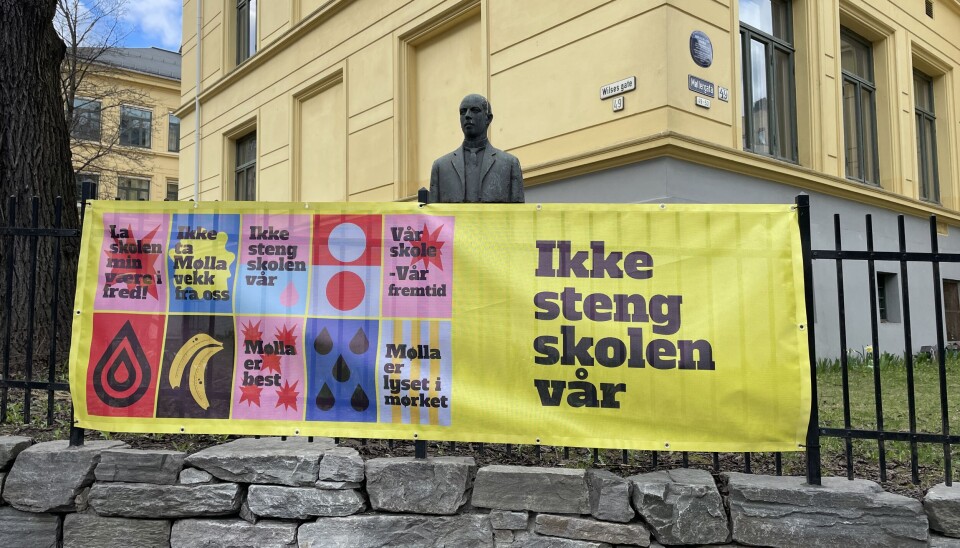 Ikke steng skolen vår, sier elever og foreldre på Møllergata skole.