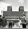 Fra feiringen av Oslo bys 900-års jubileum, mai 1950. Oslo Rådhus ble innviet 15. mai 1950. Rådhusplassen. Foto: Arbeiderbevegelsens arkiv