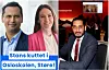 Farukh Qureshi  (Ap) reklame fra Oslo Høyre med Mudassar Kapur og Julie Remen Midtgarden Foto: Oslo Høyre / Javed Parsa / NTB