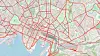 Alle de røde strekene gjennom sentrum er slik bystyreflertallet så for seg et sammenhengende nett da det ble satt av over 13 milliarder kroner til sykkelveiutbygging i 2018. Skjermdump fra Oslo kommune