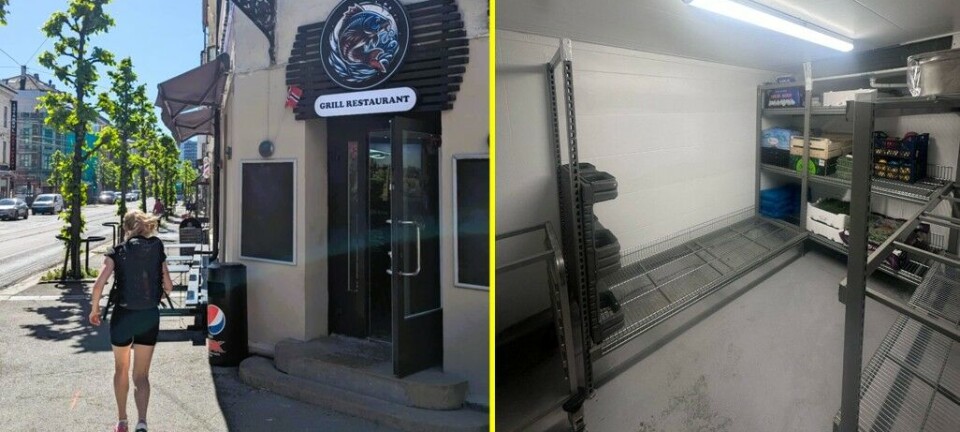 I et kjølerom i restauranten på Grünerløkka kom Mattilsynet over 75 kasser med bedervet fisk. Eieren hadde en forklaring