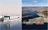 De elektriske containerskipene er planlagt å seile mellom Sjursøya (til h.) og havner i Tyskland og Sverige.Foto: Oslo Havn KF