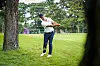 Tokyo, Japan 20210729. Tung avslutning på ellers god OL-start for Viktor Hovland under 1. runde av golf-turneringen for menn i OL som spilles på Kasumigaseki Country Club utenfor Tokyo. På siste hull endte han en tur i skogen. Hovland endte på en delt 13.-plass
